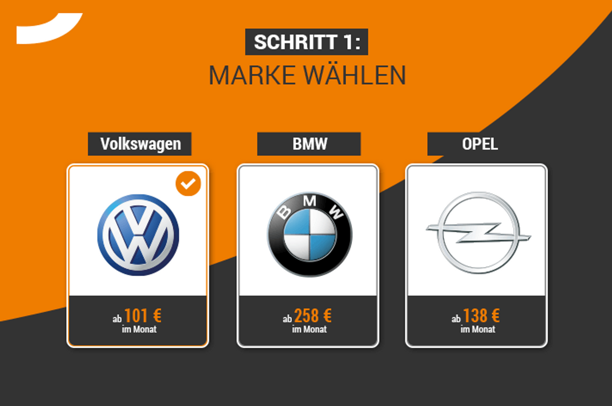 Schritt 1 Neuwagen online kaufen