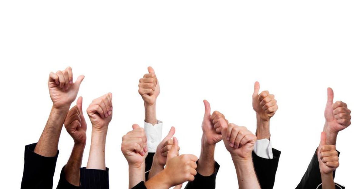 Thumbs Up Crowd Hands