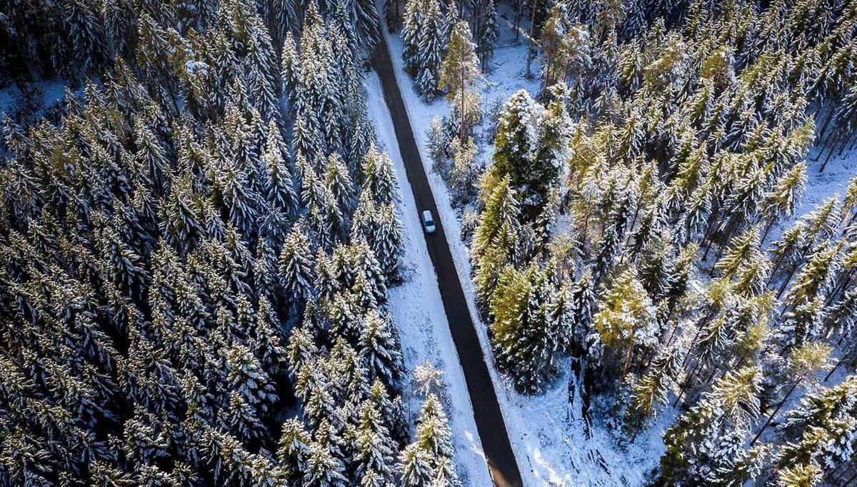 Straße im Winter